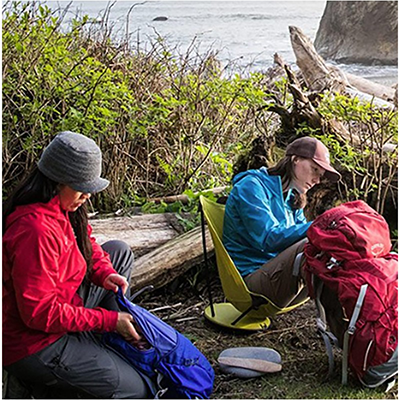 Rental hiking gear used on travel-based trips